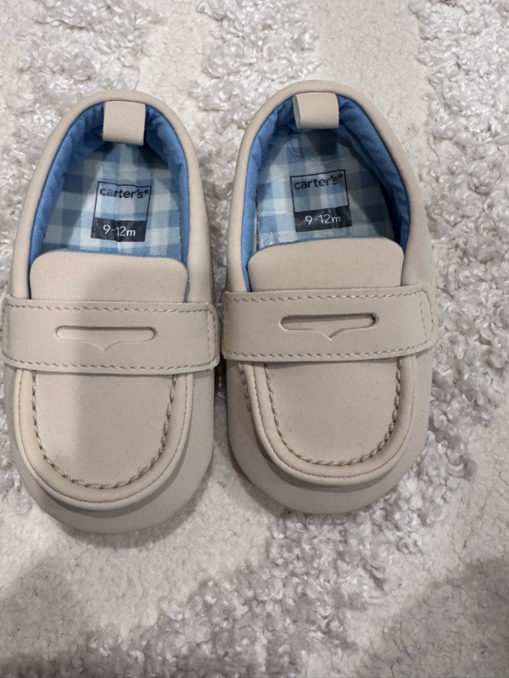 carter's Cream Baby Moccasin Loafers - 9-12M